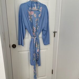 Flora Nikrooz Blue Floral Women's Robe